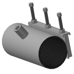 Хомут врезной ОД=125-135 L=300 нар. резьба ДУ20