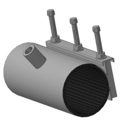Хомут врезной ОД=145-155 L=400 вн. резьба ДУ32